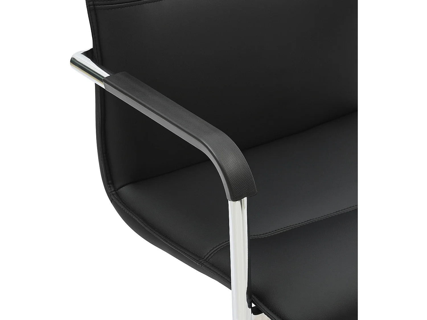 Lot de 2  chaises oscillantes - Similicuir - Noir - Seattle