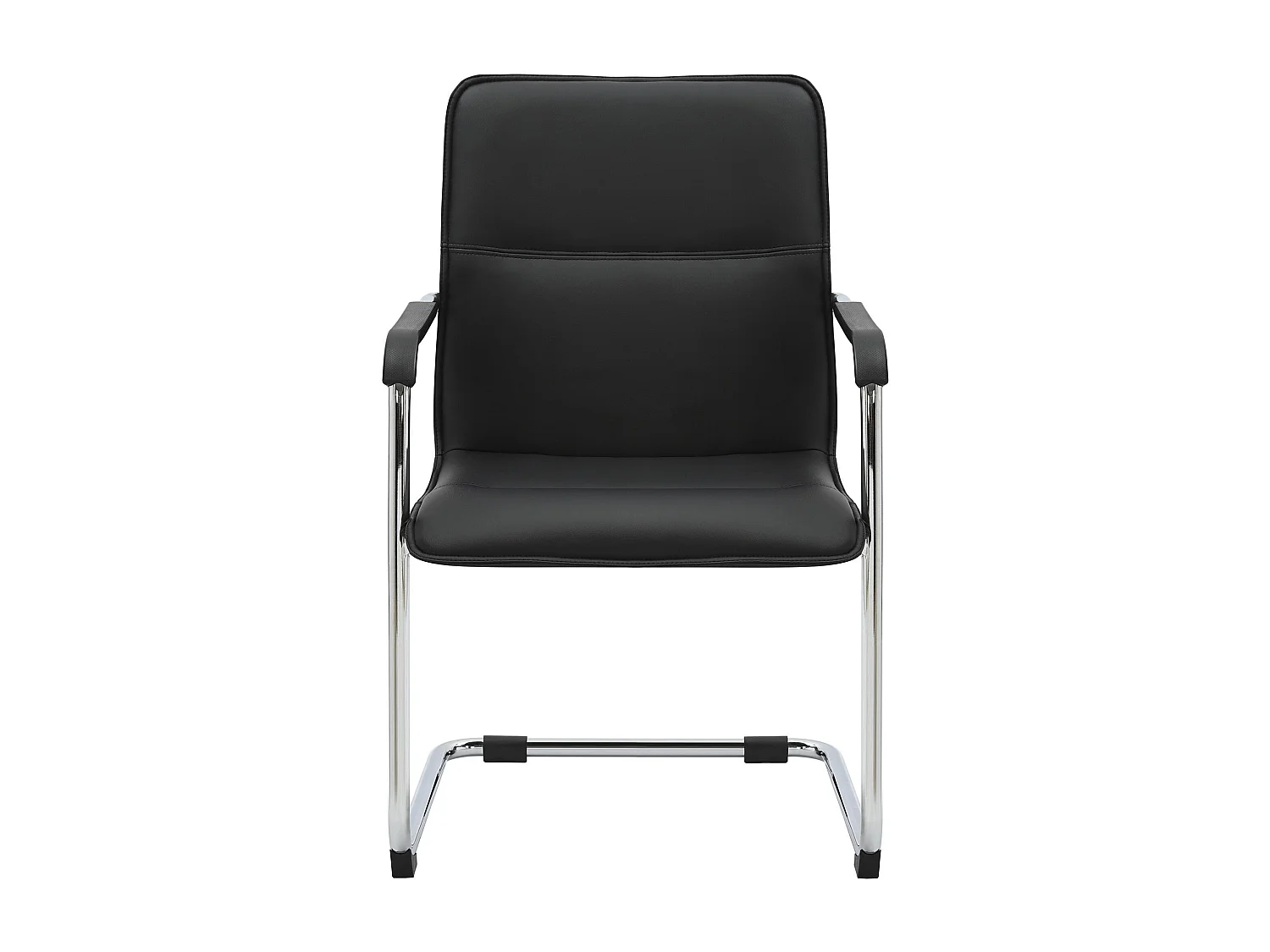 Lot de 2  chaises oscillantes - Similicuir - Noir - Seattle