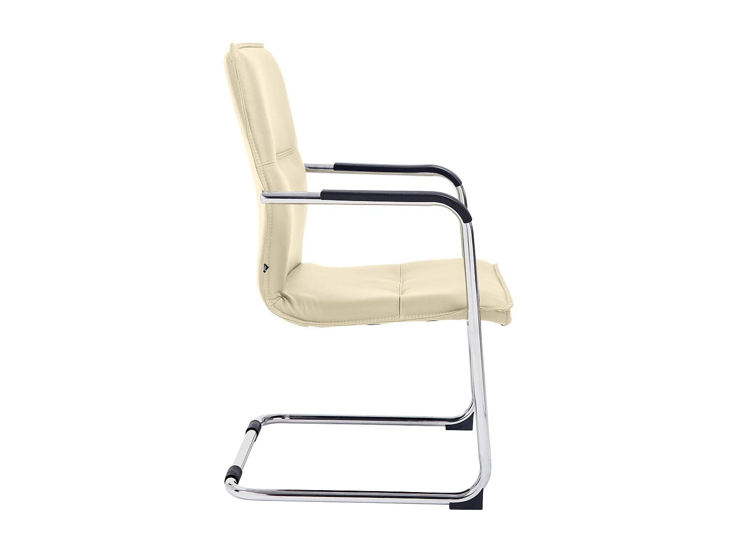 Lot de 2  chaises oscillantes - Similicuir & Blanc - Crème - Seattle