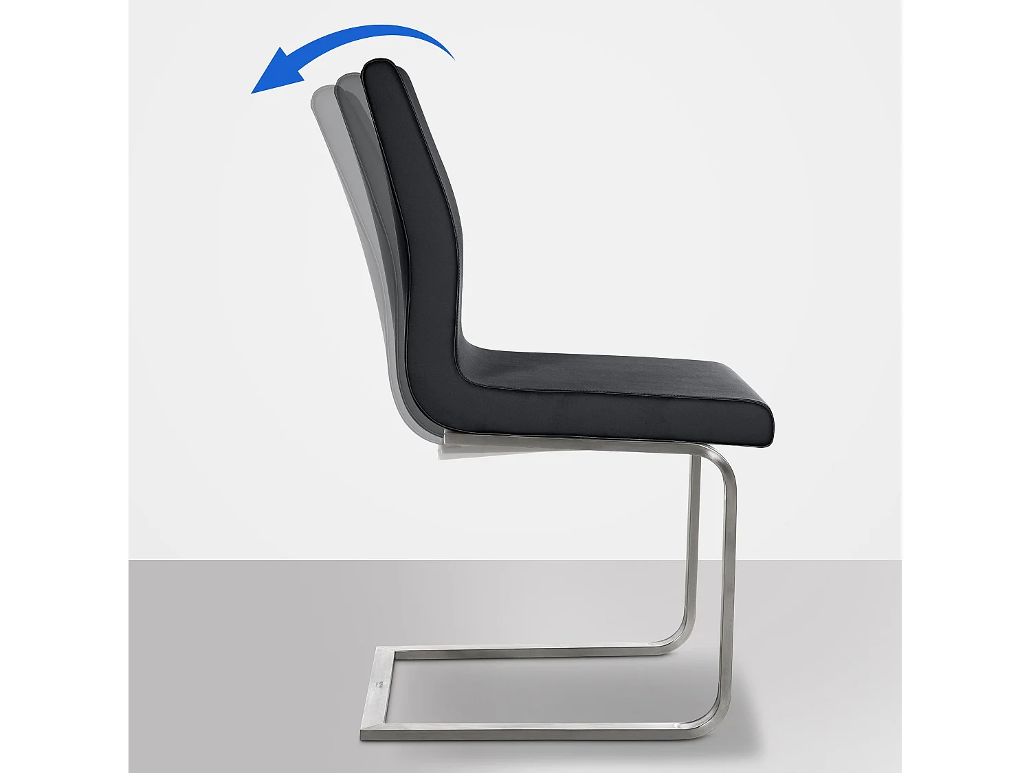 chaises oscillantes - Similicuir - Noir - Belfort