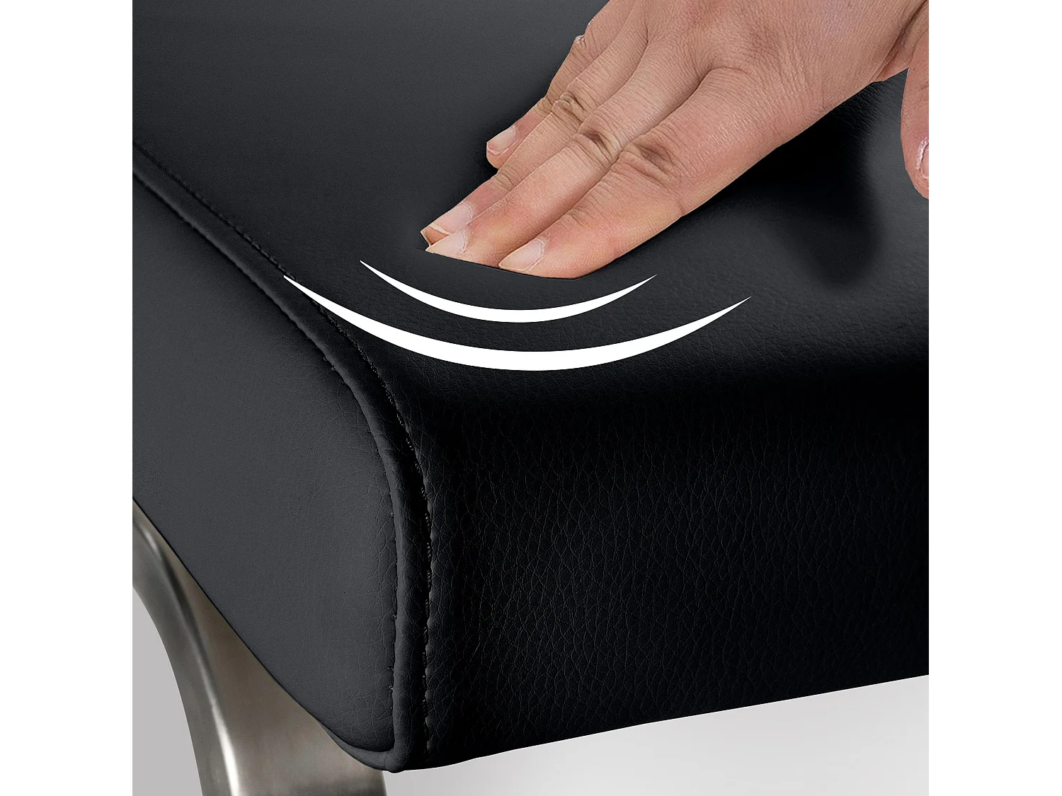 chaises oscillantes - Similicuir - Noir - Belfort