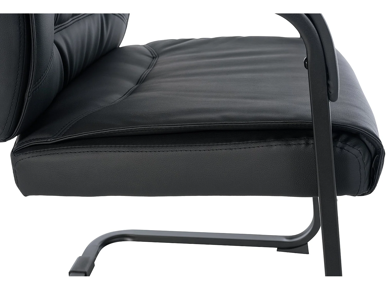 chaises oscillantes - Similicuir & Chrome - Noir / Noir - XL Anubis