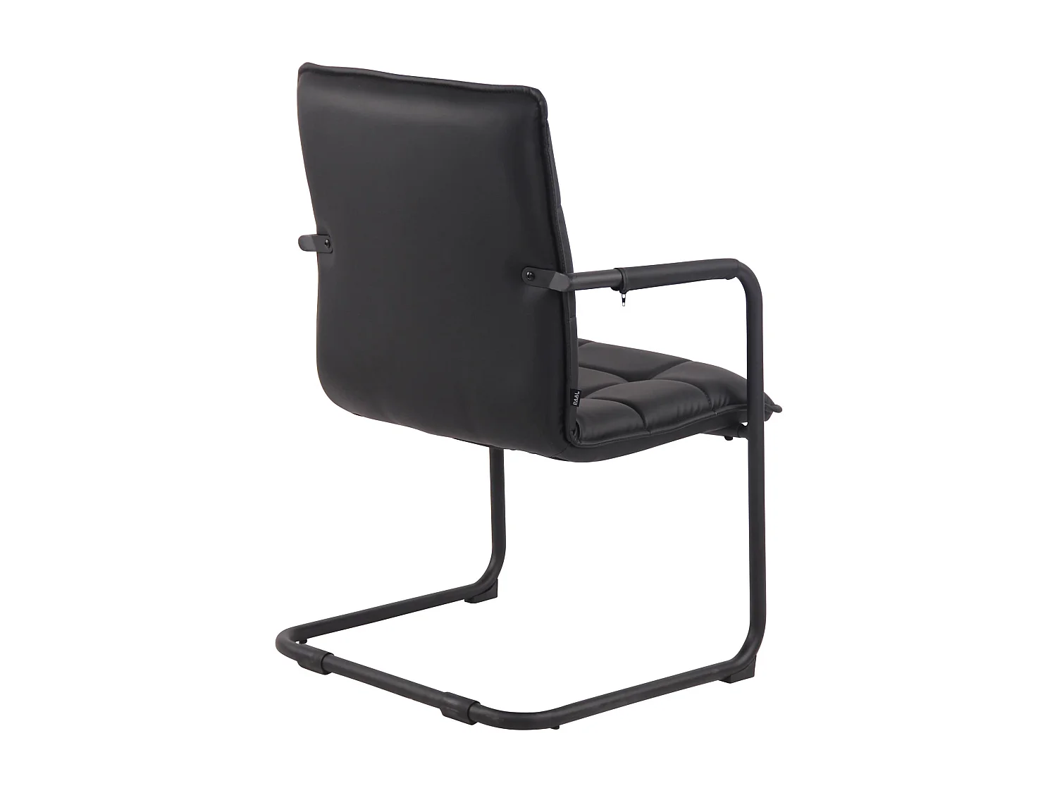 Lot de 2  chaises oscillantes - Similicuir & Métal - Noir - Gandia