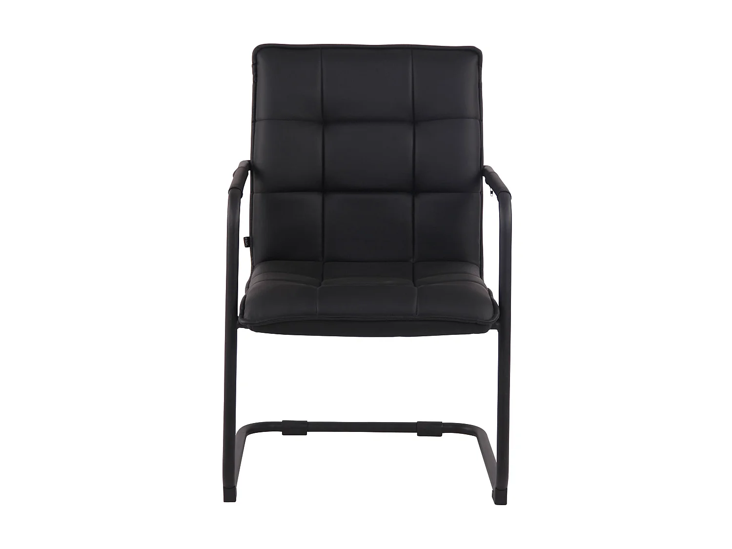 Lot de 2  chaises oscillantes - Similicuir & Métal - Noir - Gandia