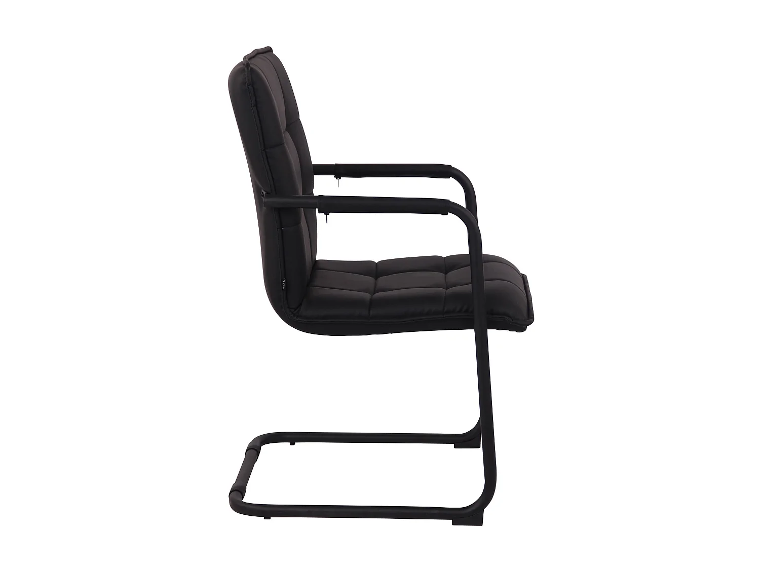 Lot de 2  chaises oscillantes - Similicuir & Métal - Noir - Gandia