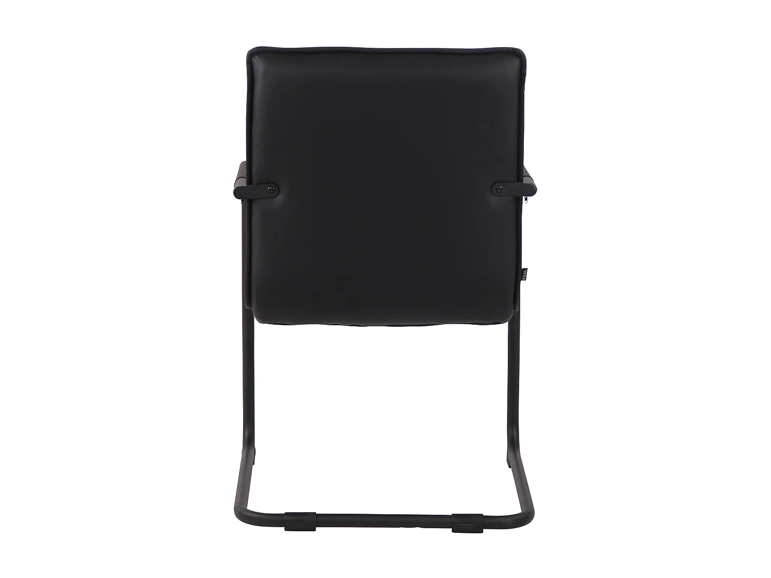Lot de 2  chaises oscillantes - Similicuir & Métal - Noir - Gandia
