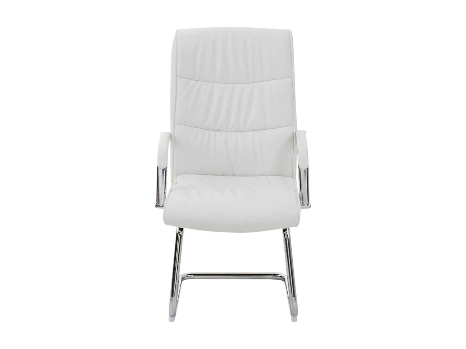 Lot de 2  chaises oscillantes - Similicuir - Blanc - Caro