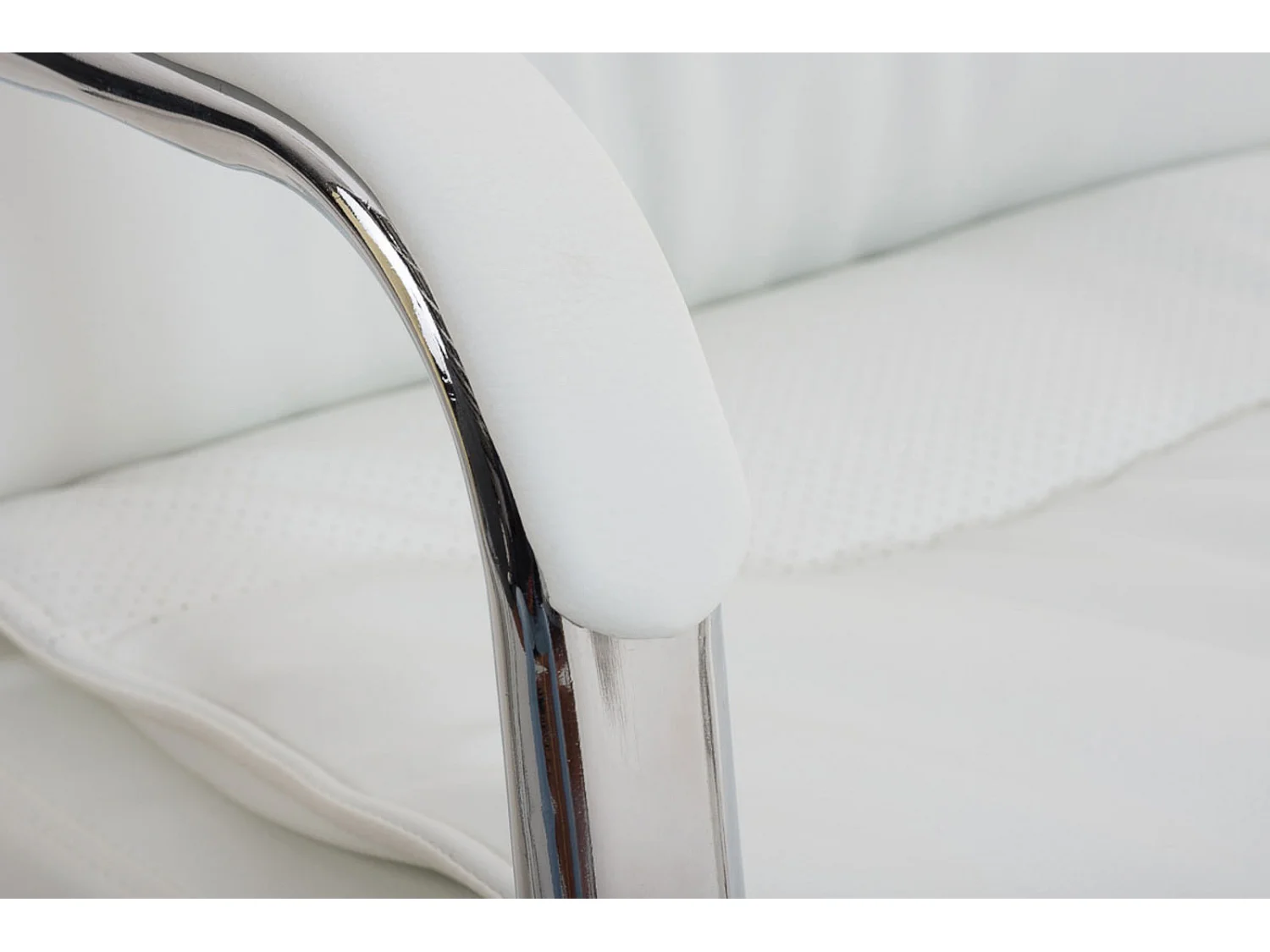 Lot de 2  chaises oscillantes - Similicuir - Blanc - Caro