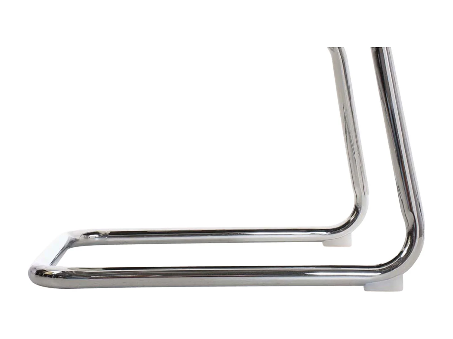 Lot de 2  chaises oscillantes - Similicuir - Blanc - Caro