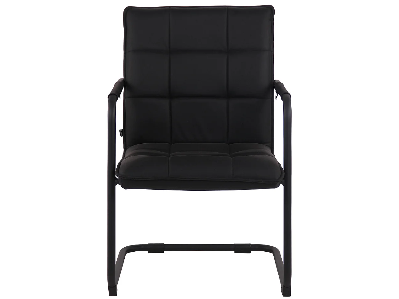 Lot de 2  chaises oscillantes - Véritable cuir & Noir - Noir - Gandia