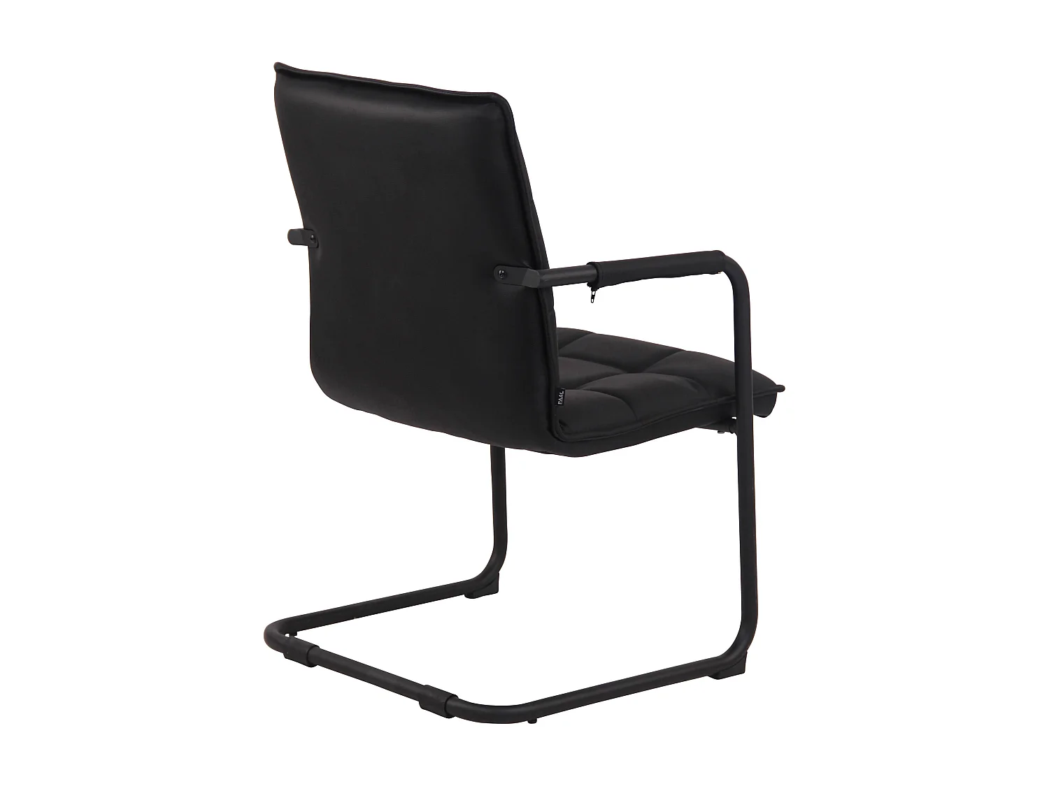 Lot de 2  chaises oscillantes - Véritable cuir & Noir - Noir - Gandia
