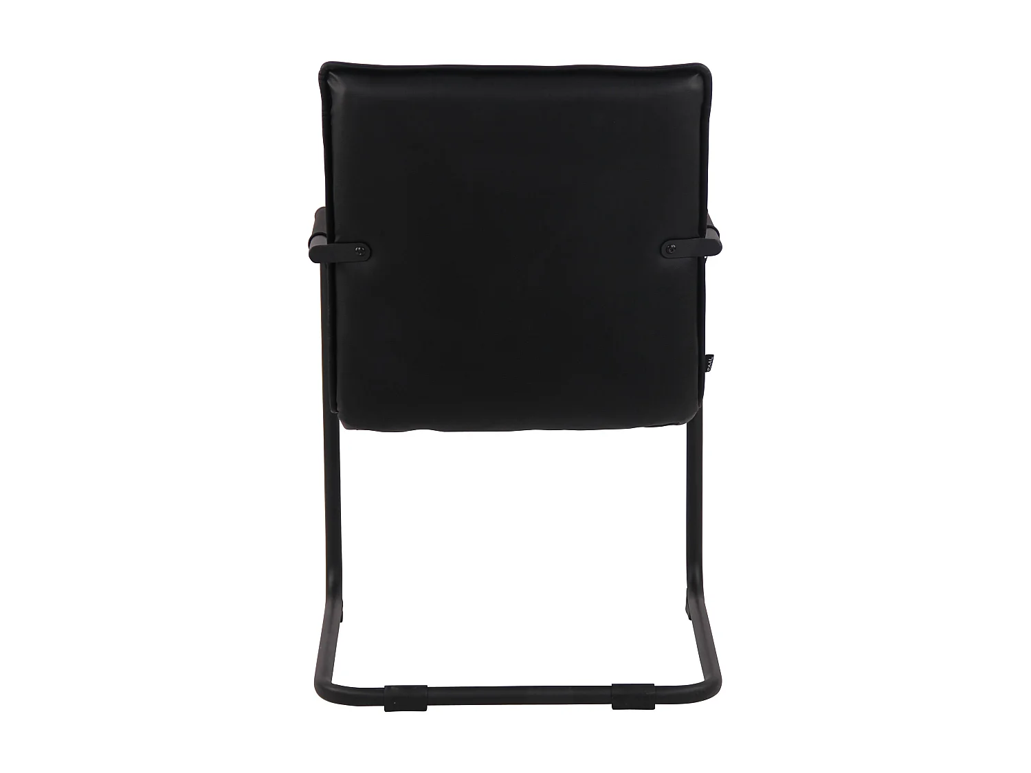 Lot de 2  chaises oscillantes - Véritable cuir & Noir - Noir - Gandia