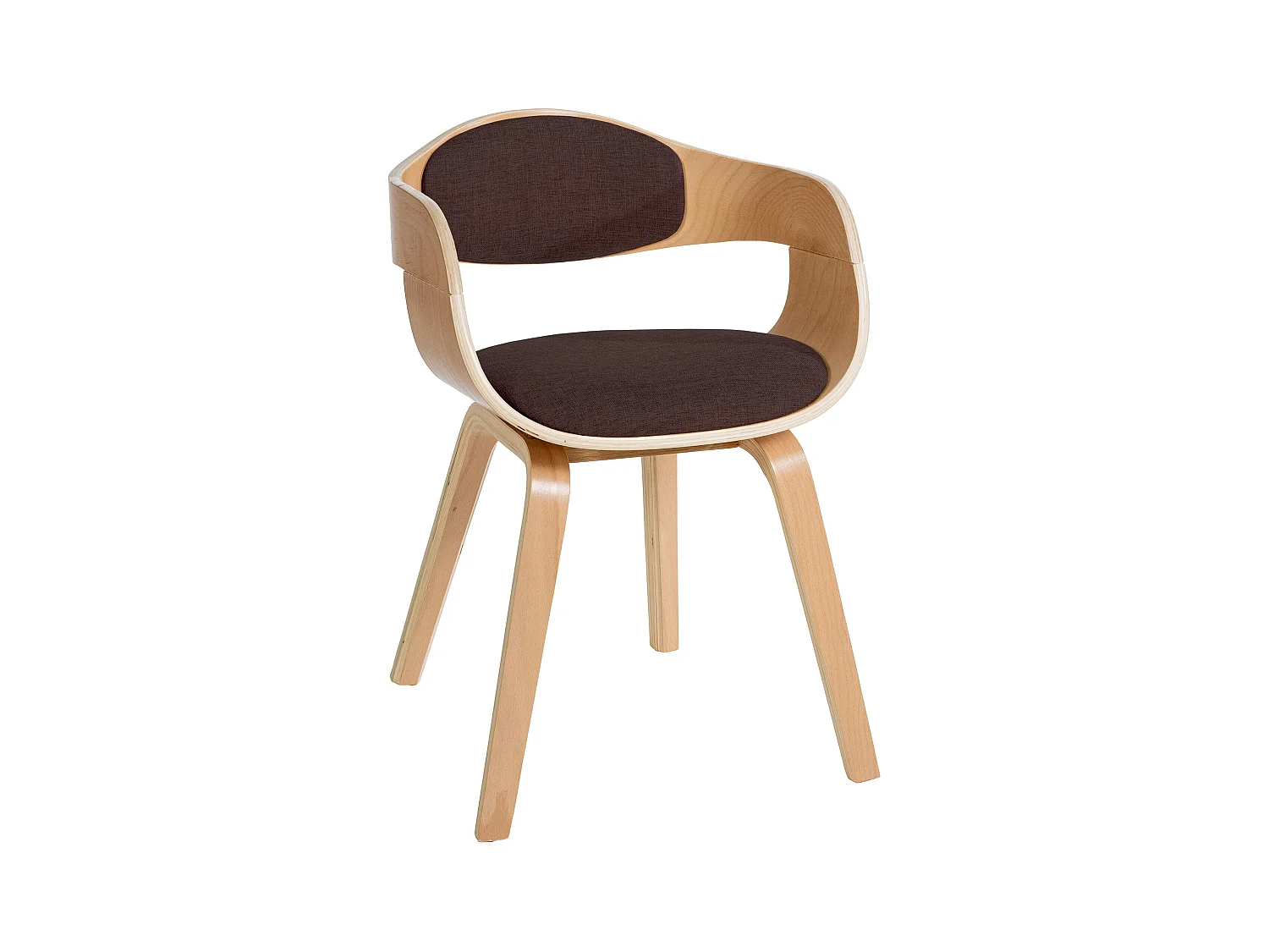chaises avec accoudoirs - Tissu - Nature / Marron - Kingston