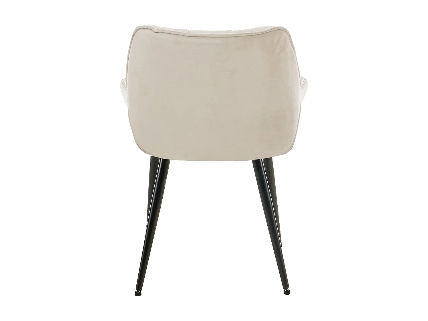 4er Set Stuhl mit Armlehnen - Samt - creme - Tanna