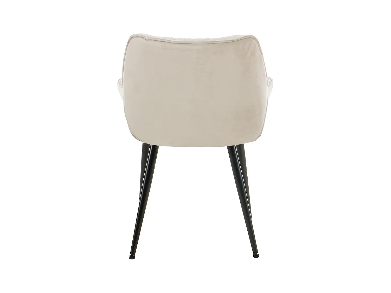 Set van 4  Stoel met armleuningen - Fluweel - creme - Tanna