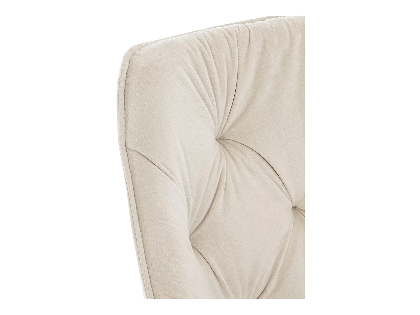 Set van 4  Stoel met armleuningen - Fluweel - creme - Tanna