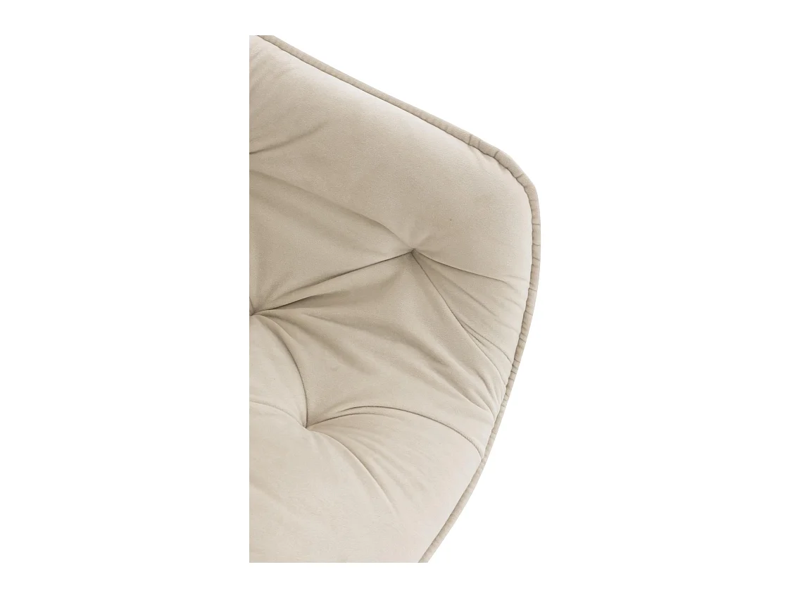 Set van 4  Stoel met armleuningen - Fluweel - creme - Tanna