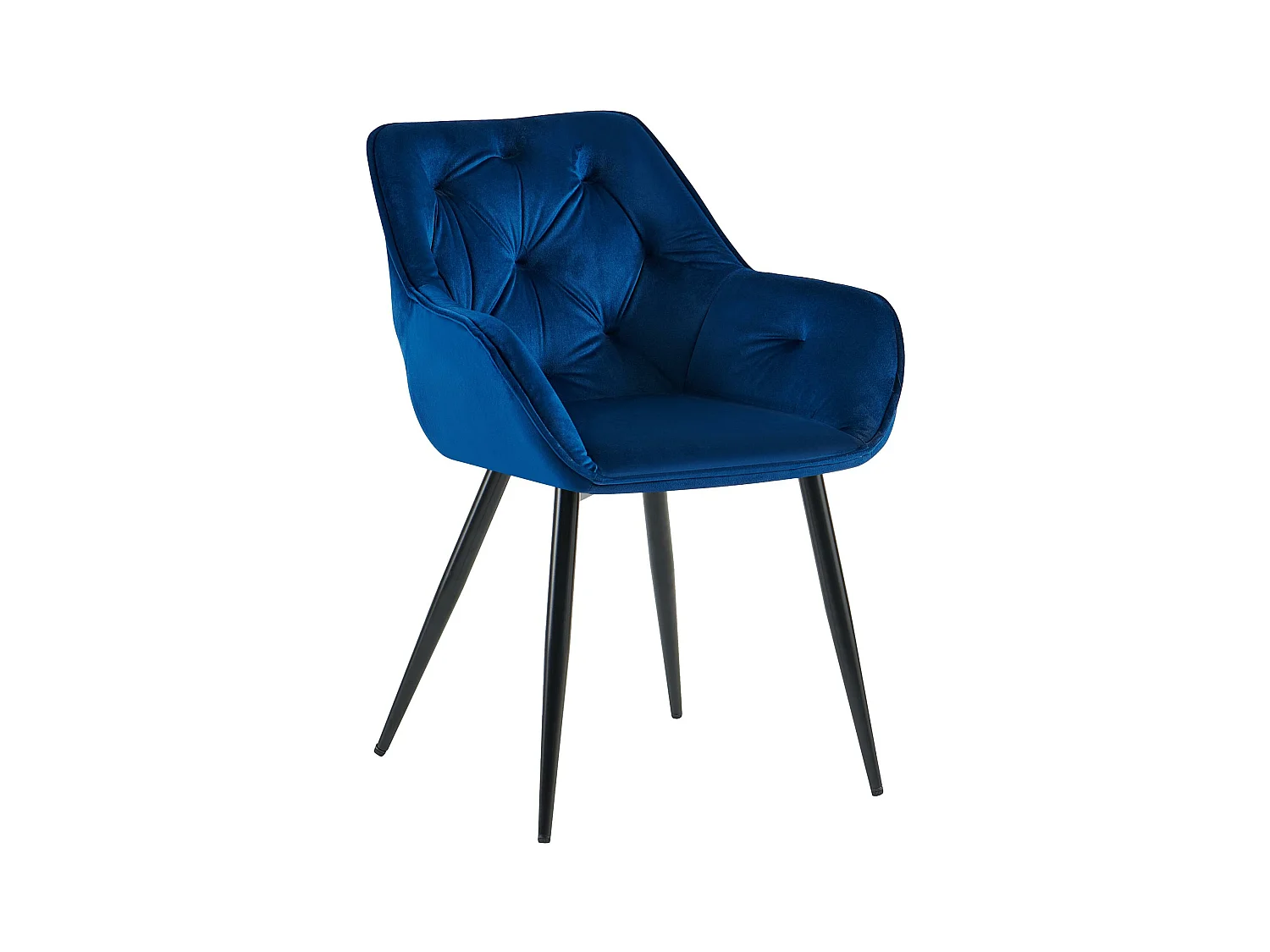 chaises avec accoudoirs - Velours - Bleu - Cassis