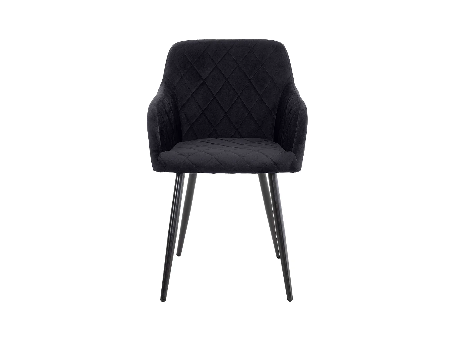 Set van 2  Stoel met armleuningen - Fluweel - zwart - Shila