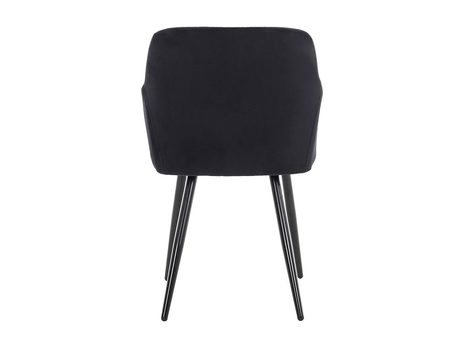 Lot de 2  chaises avec accoudoirs - Velours - Noir - Shila