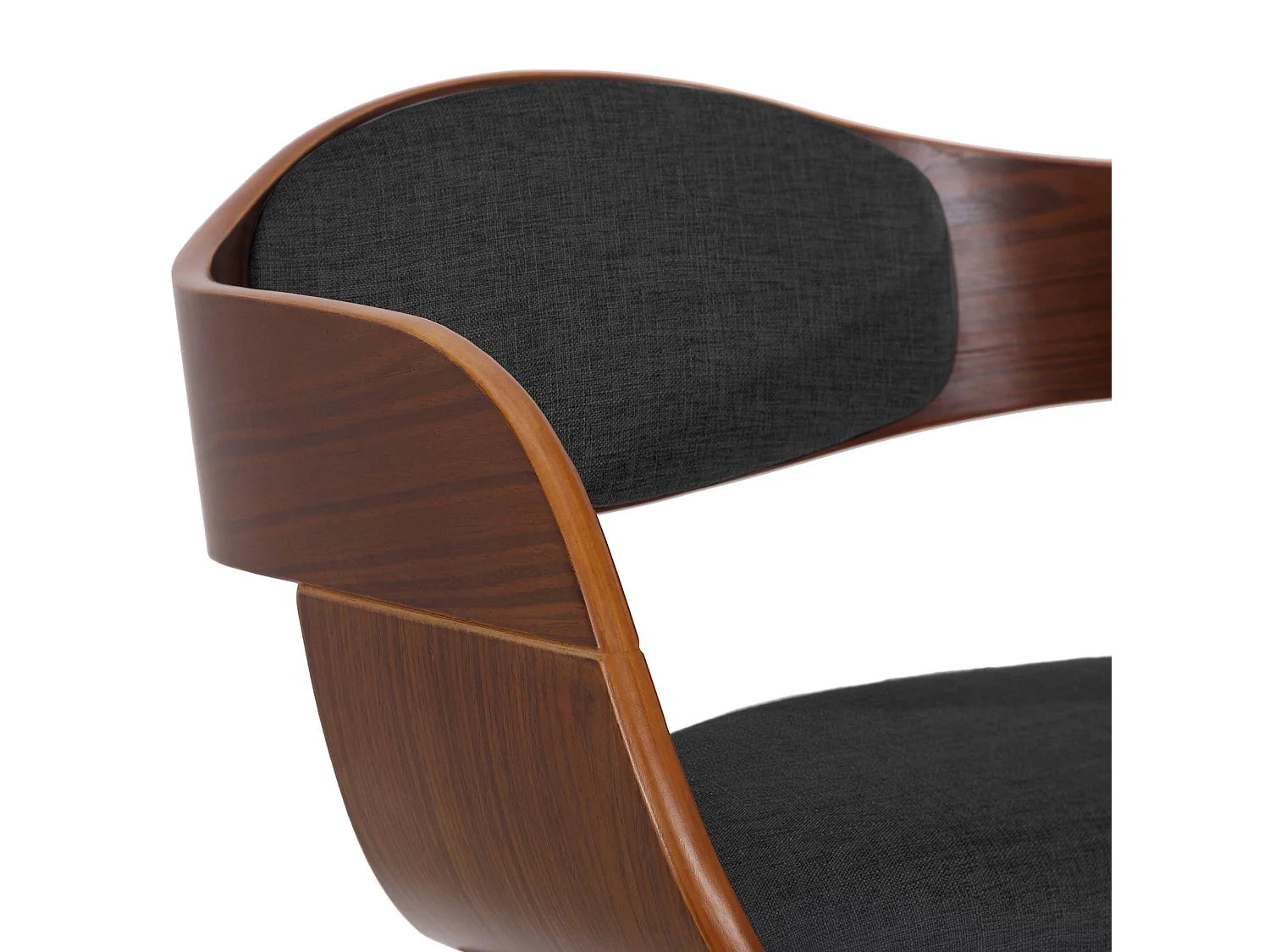 chaises avec accoudoirs - Tissu - Noyer / Gris foncé - Kingston