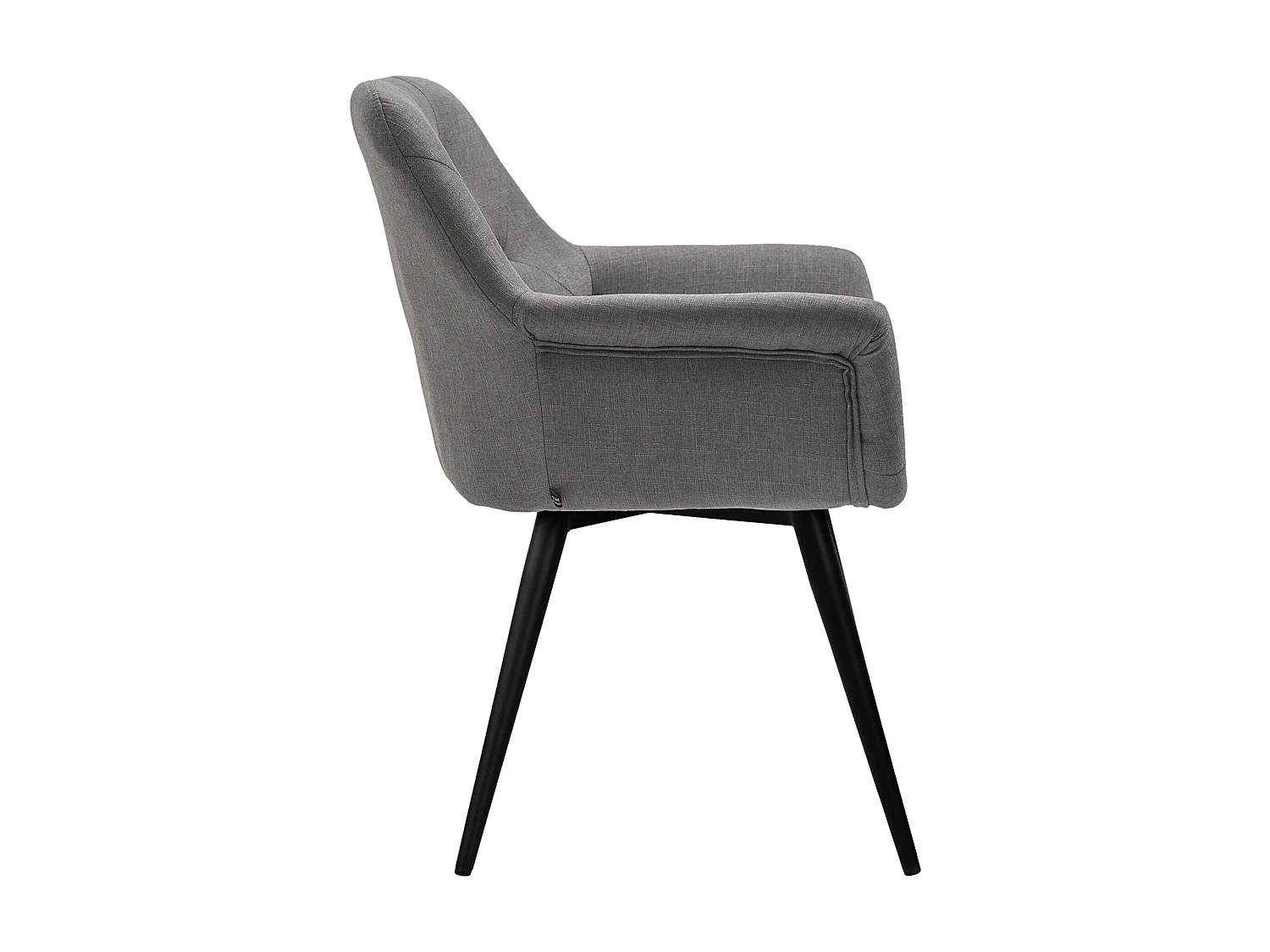 chaises avec accoudoirs - Tissu - Gris - Langford