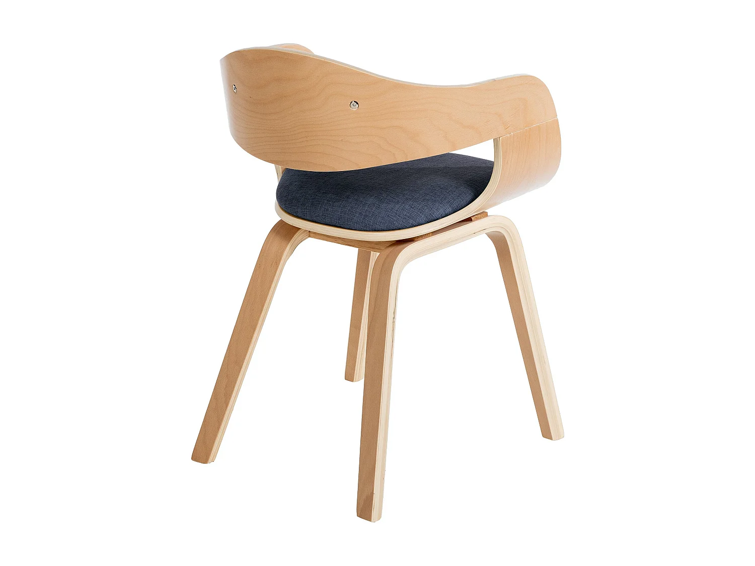 Stoel met armleuningen - Stof - natura/blauw - Kingston