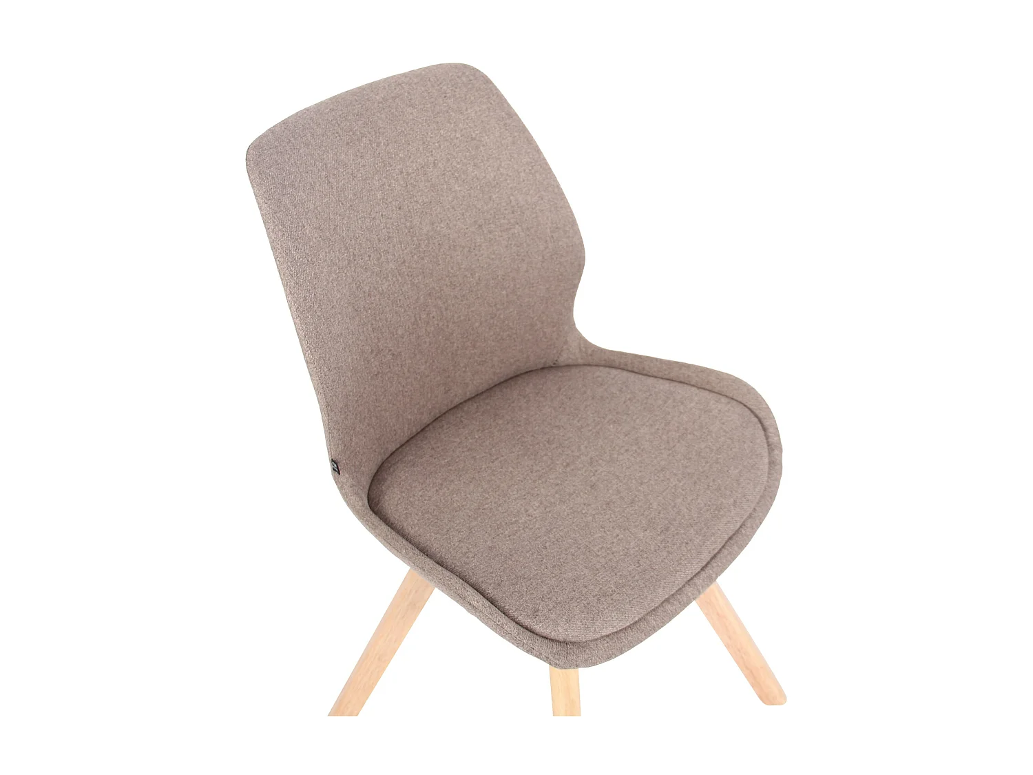Lot de 4  chaise salle à manger - Tissu - Taupe - Luna