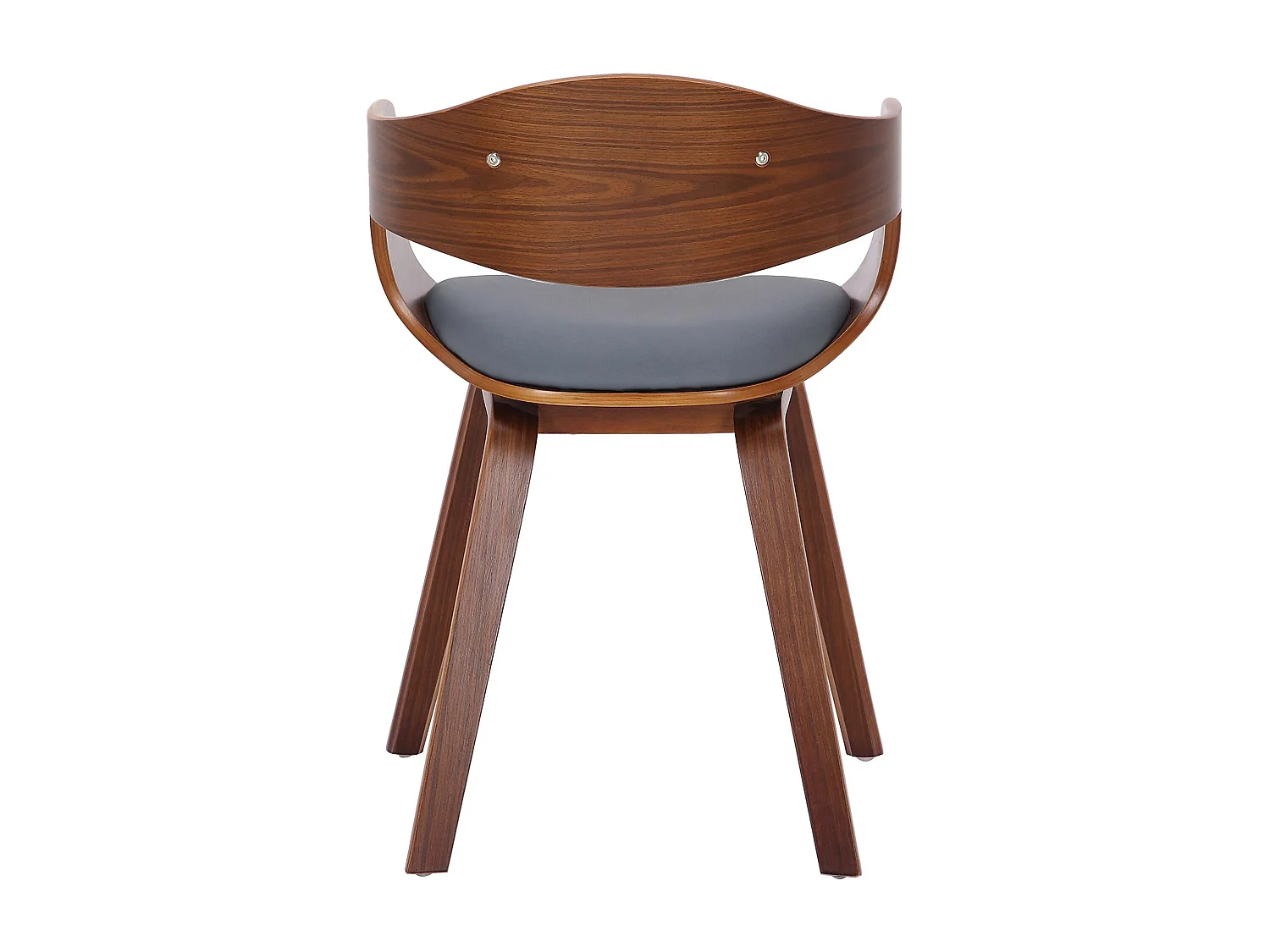 chaises avec accoudoirs - Similicuir - Noyer / Gris - Kingston