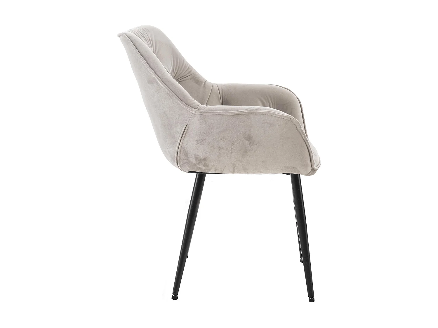 chaises avec accoudoirs - Velours - Gris - Tanna