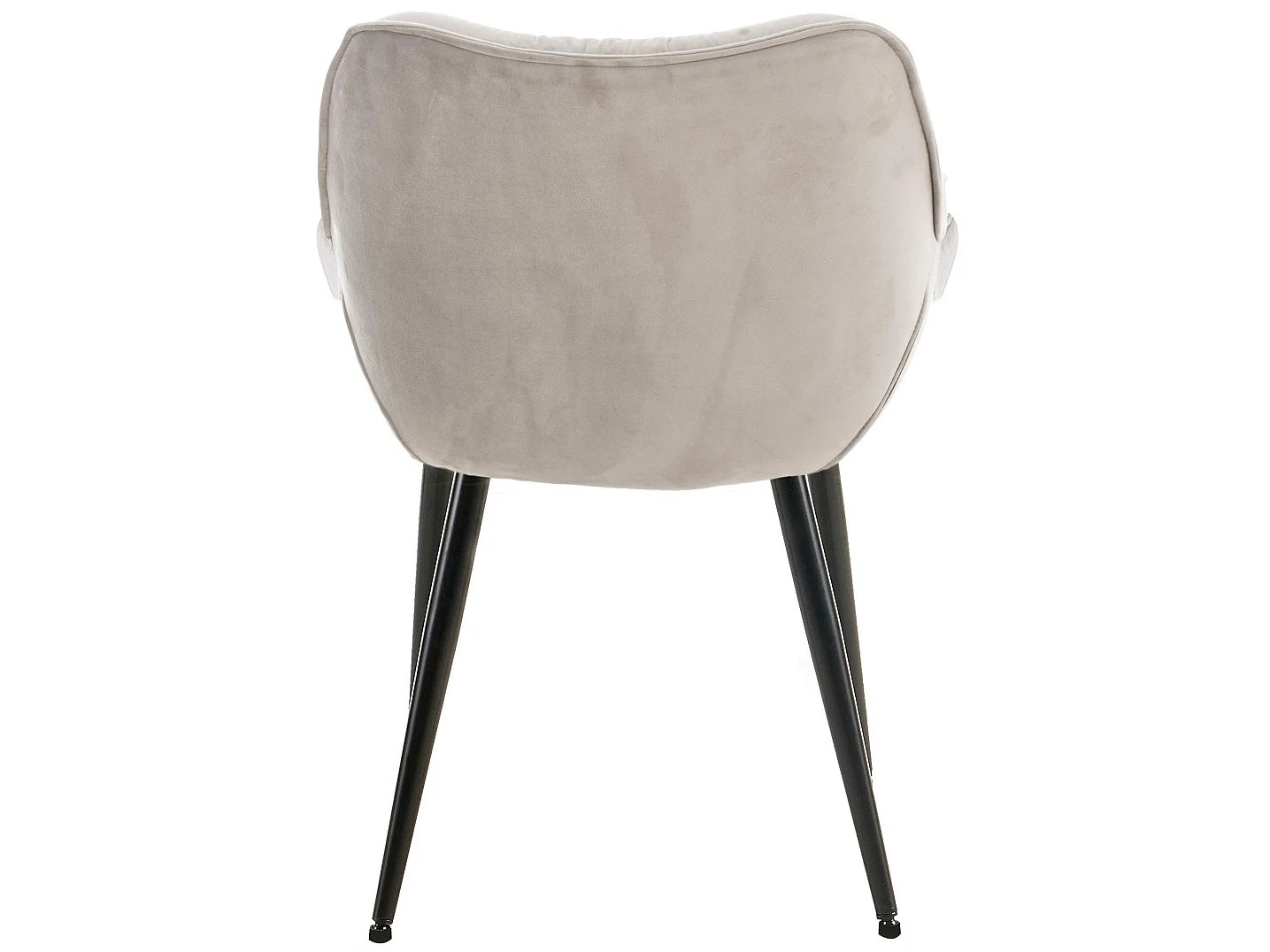chaises avec accoudoirs - Velours & Noir - Gris - Tanna