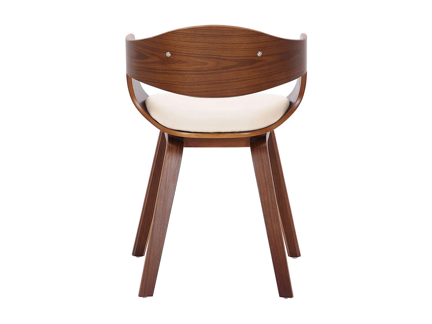 chaises avec accoudoirs - Similicuir - Noyer / Crème - Kingston