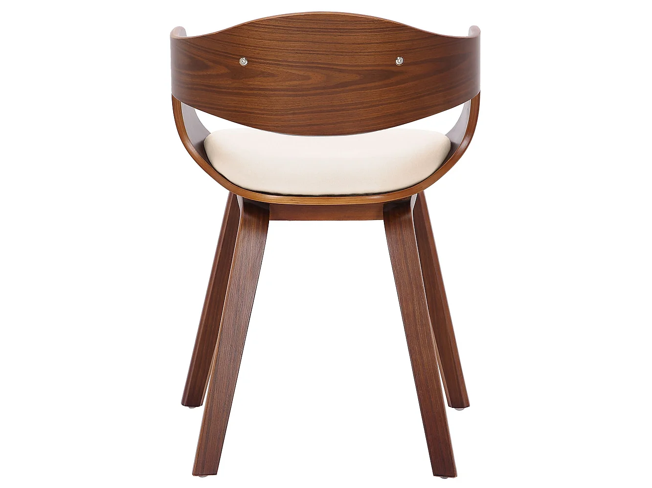 chaises avec accoudoirs - Similicuir & Antique clair - Noyer / Crème - Kingston