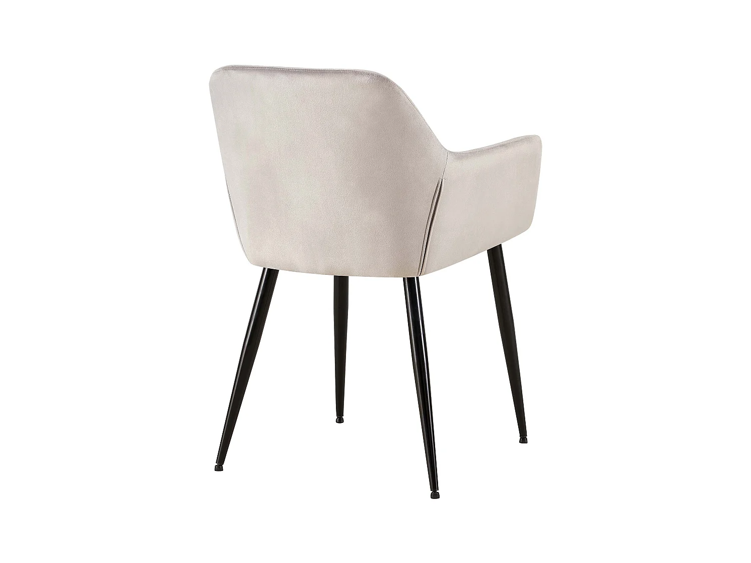 Sedia con braccioli - Velluto - grigio chiaro - Emia