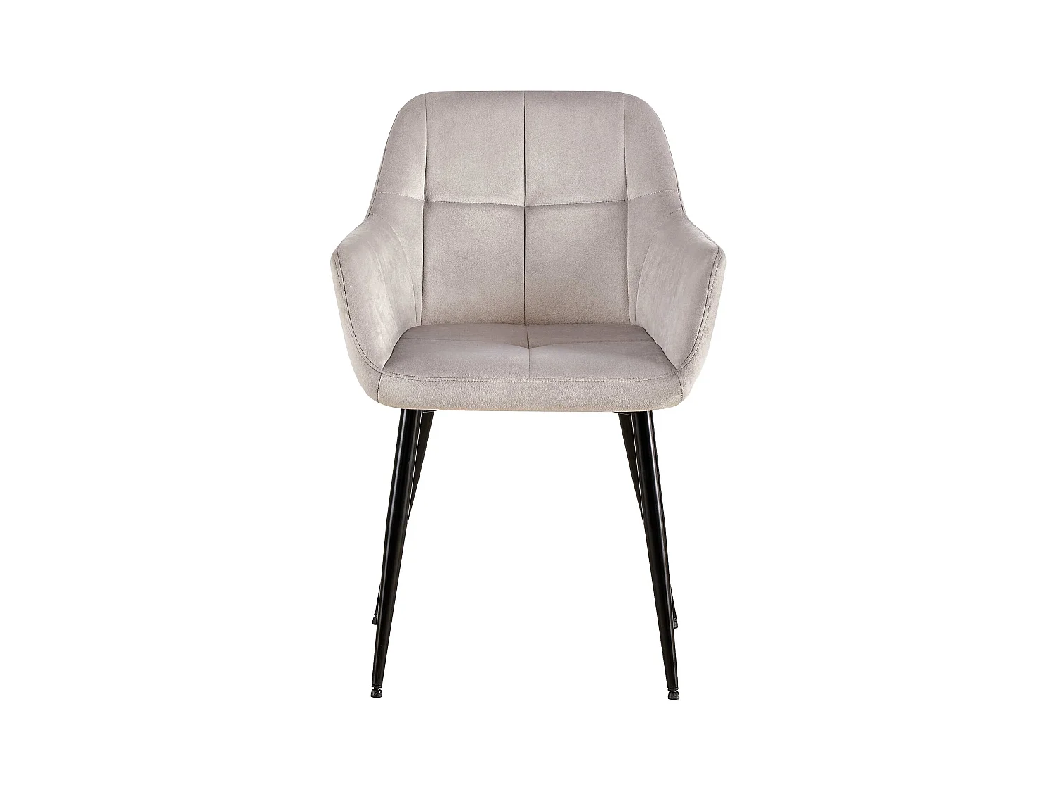 Sedia con braccioli - Velluto - grigio chiaro - Emia