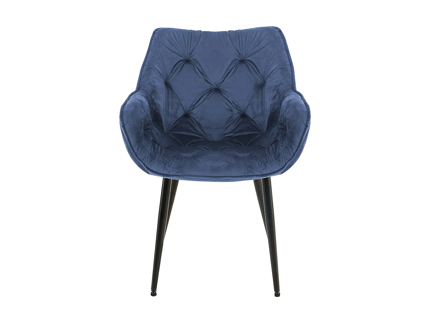 chaises avec accoudoirs - Velours - Bleu - Tanna