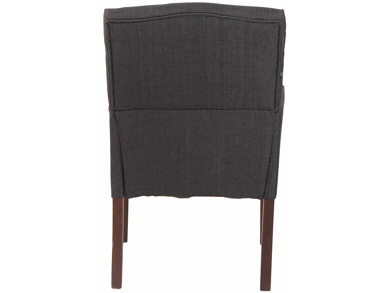 Lot de 2  chaise salle à manger - Tissu & Bois - Gris foncé - Sugar