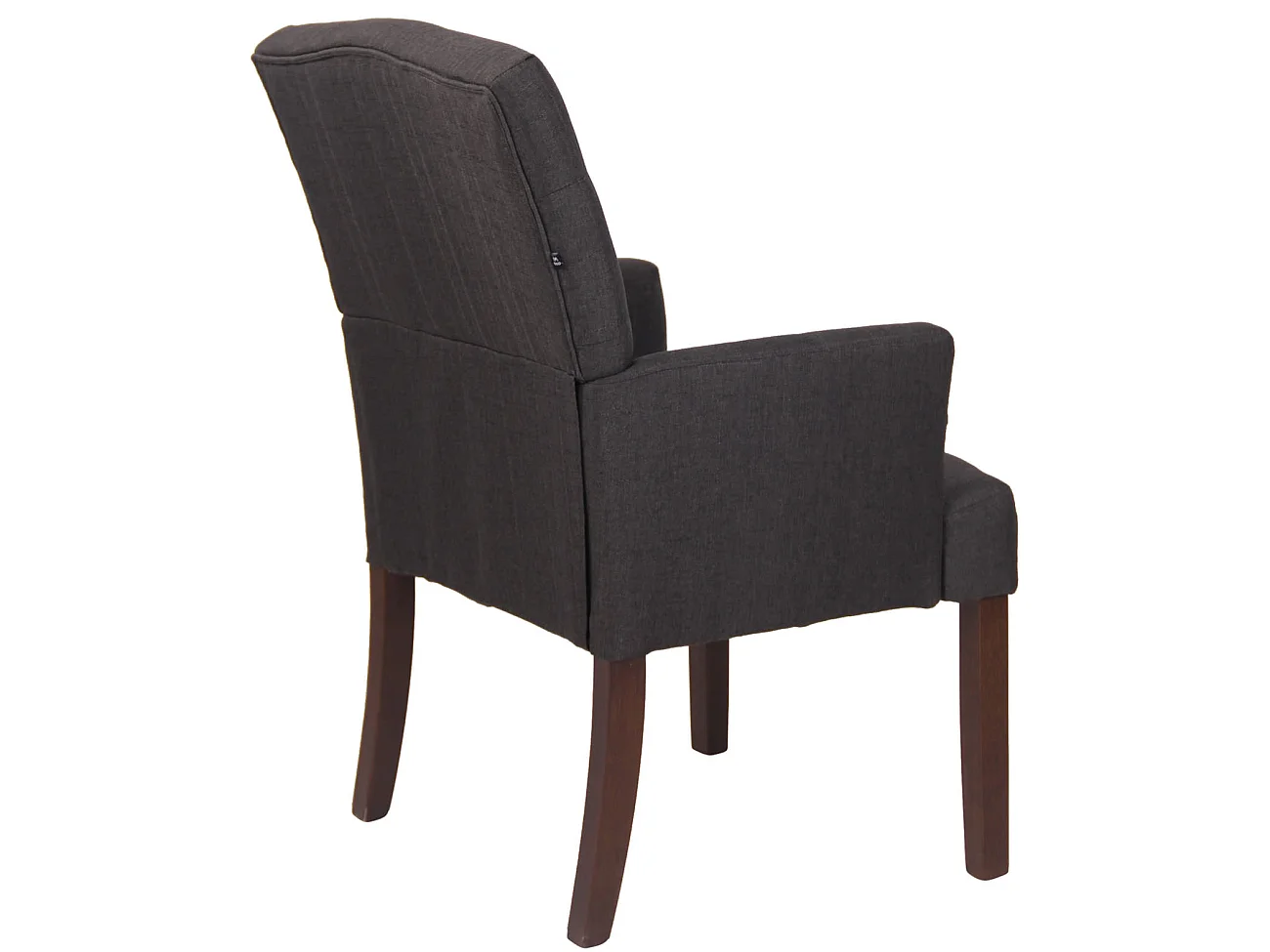 Lot de 2  chaise salle à manger - Tissu & Bois - Gris foncé - Sugar