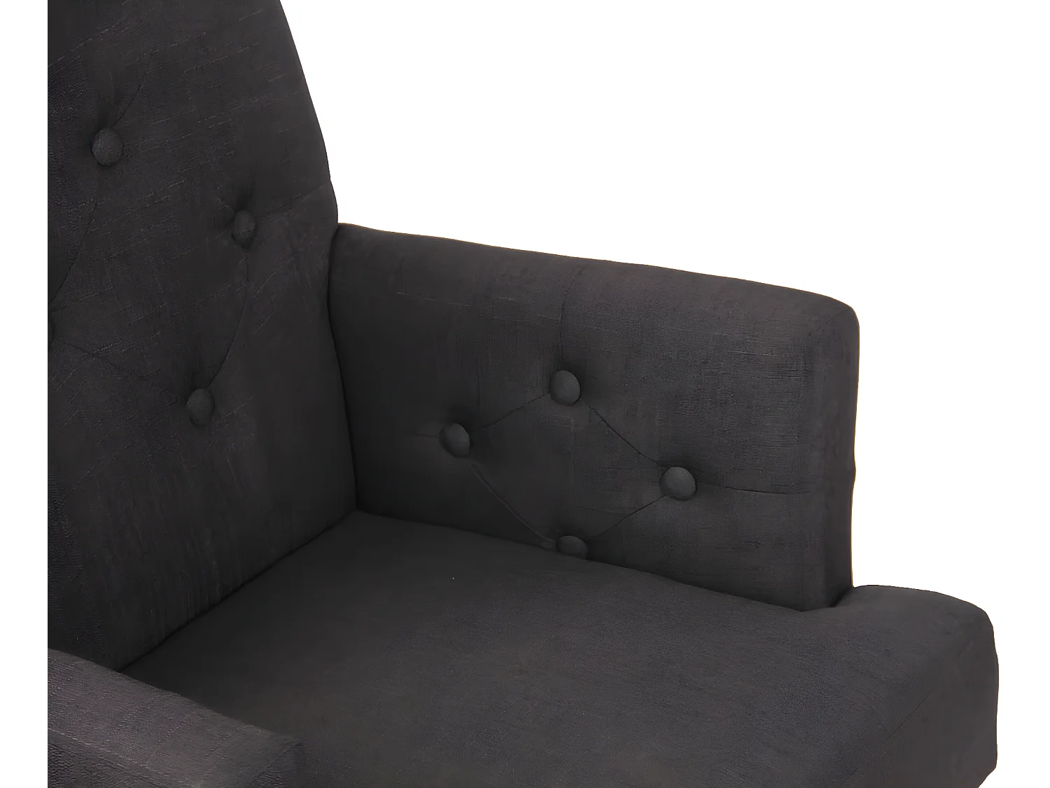 Lot de 2  chaise salle à manger - Tissu & Bois - Gris foncé - Sugar