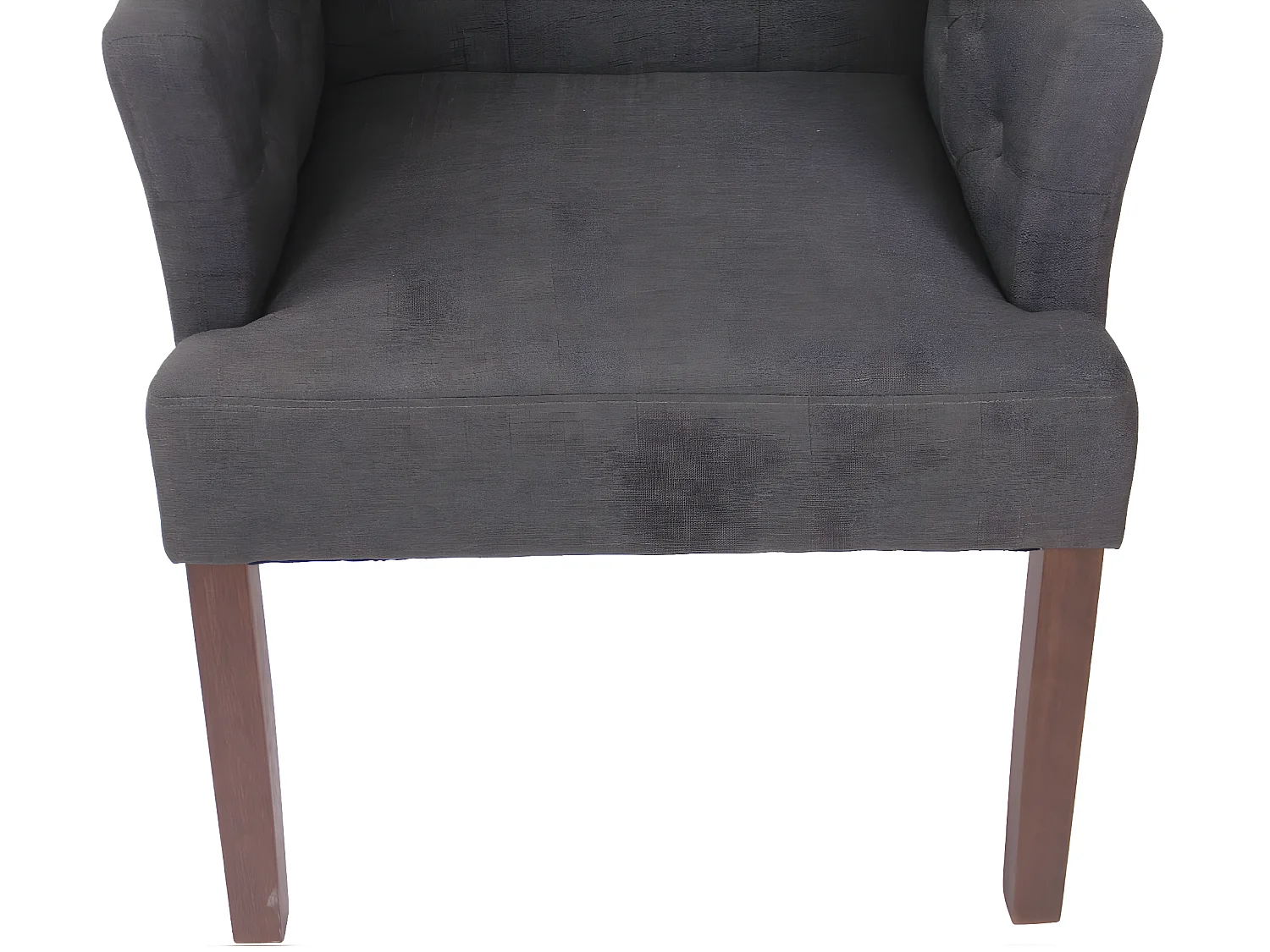 Lot de 2  chaise salle à manger - Tissu & Bois - Gris foncé - Sugar