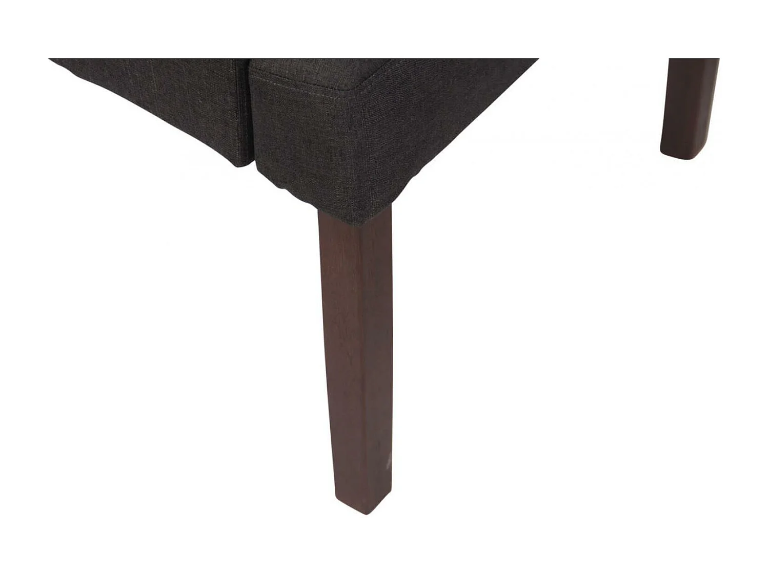 Lot de 2  chaise salle à manger - Tissu & Bois - Gris foncé - Sugar