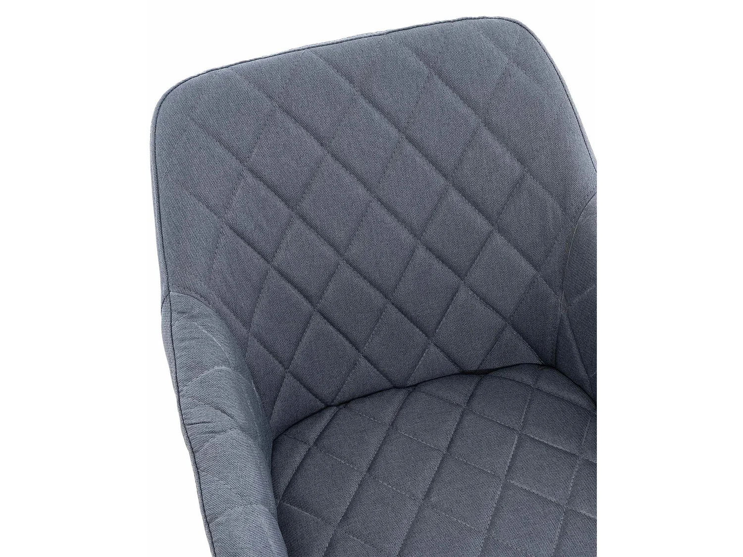 Lot de 2  chaises avec accoudoirs - Tissu - Gris foncé - Shila