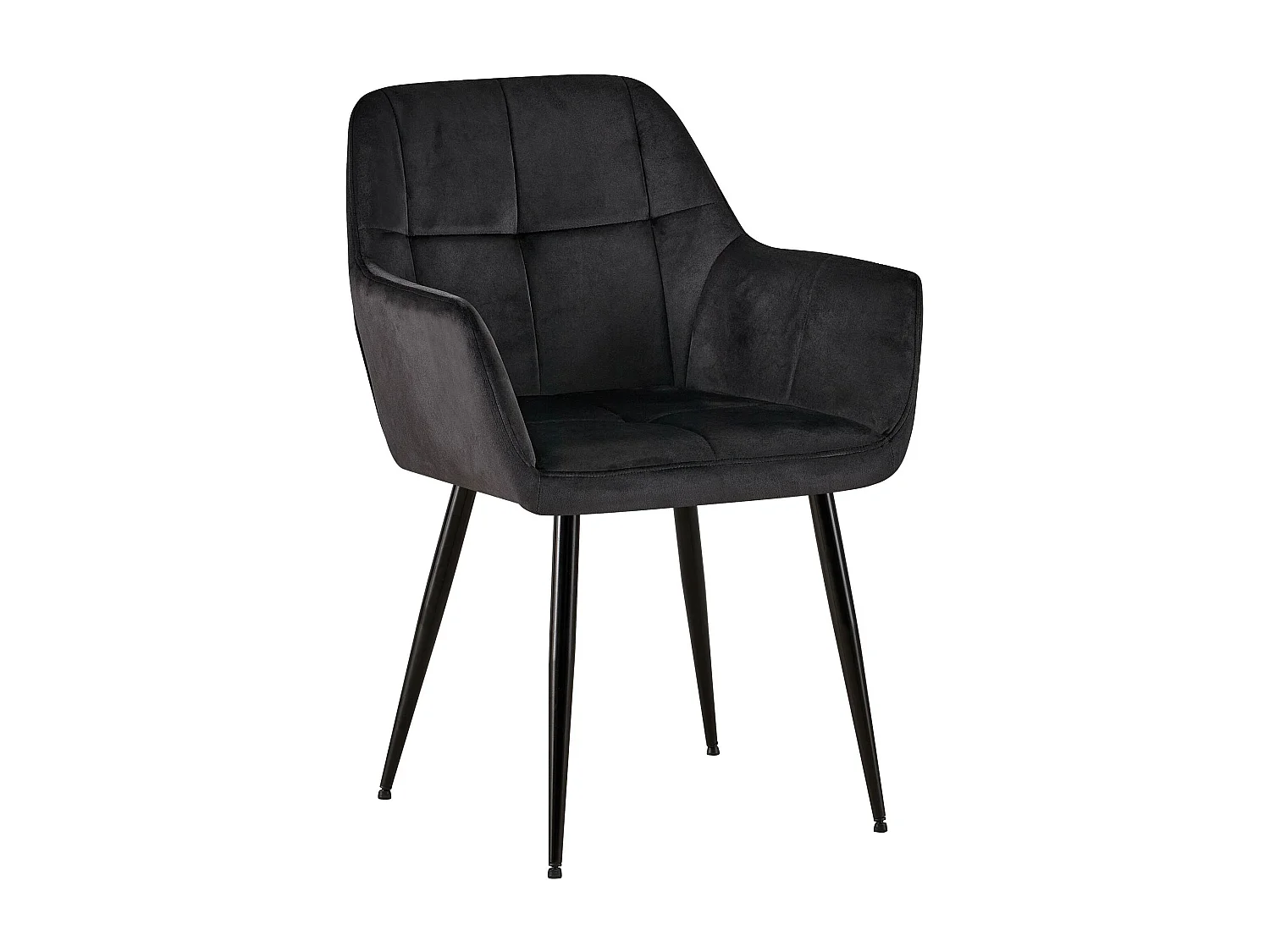 chaises avec accoudoirs - Velours - Noir - Emia