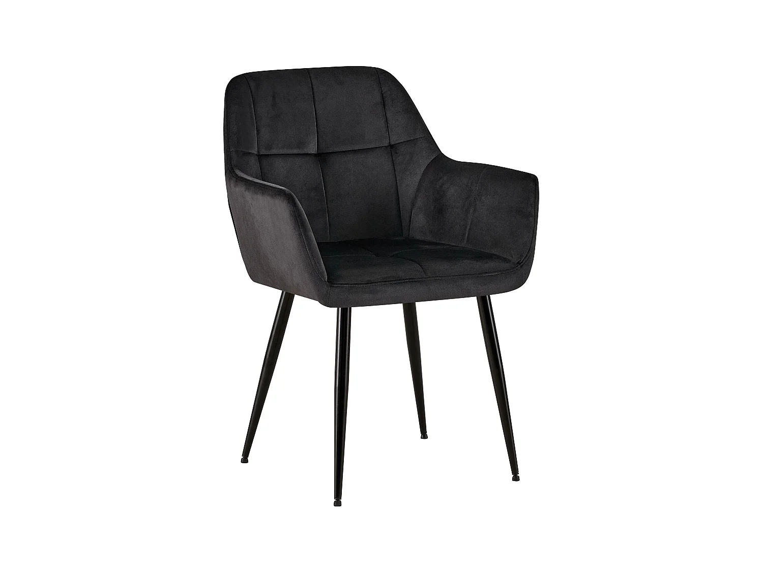 chaises avec accoudoirs - Velours - Noir - Emia