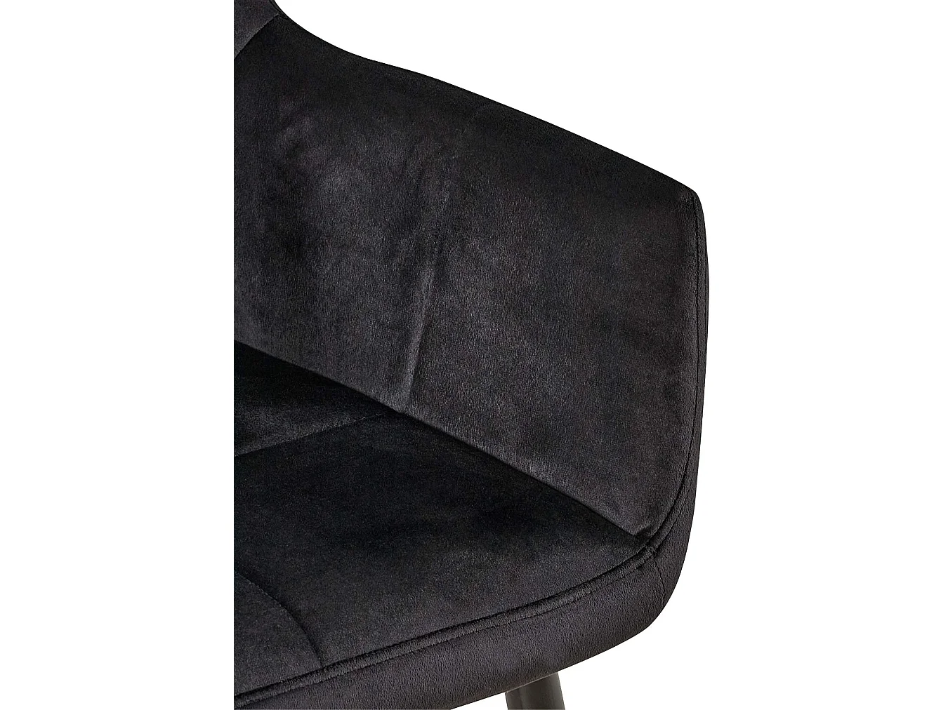 chaises avec accoudoirs - Velours - Noir - Emia