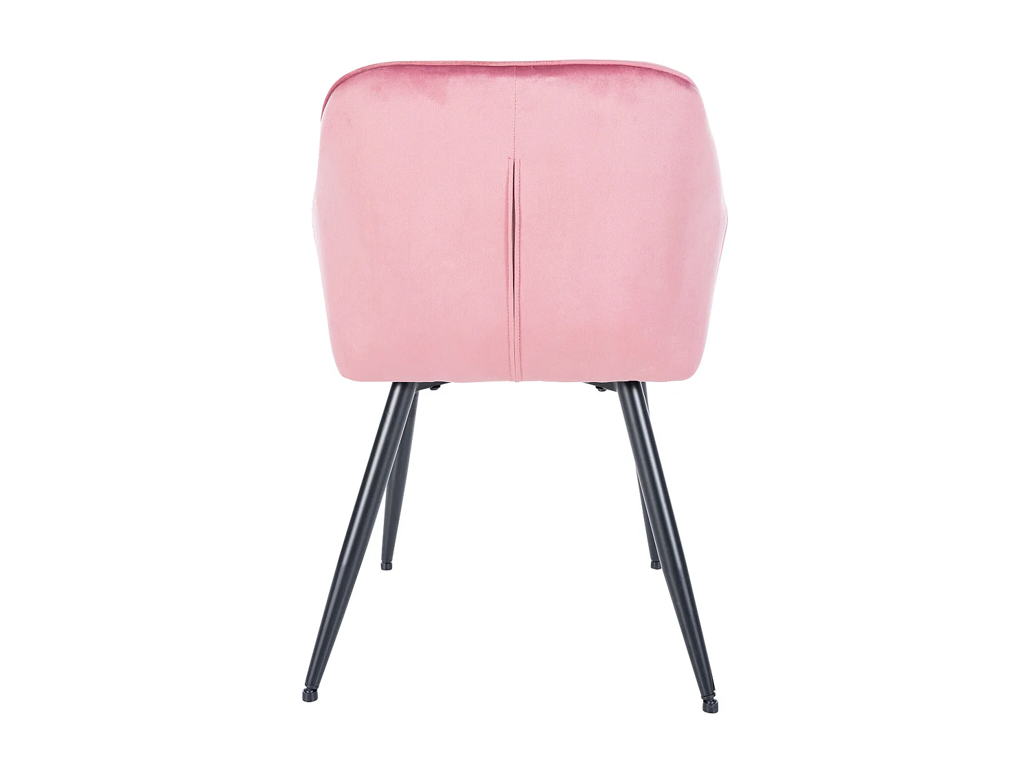 Lot de 2  chaises avec accoudoirs - Velours - Rose - Cassis