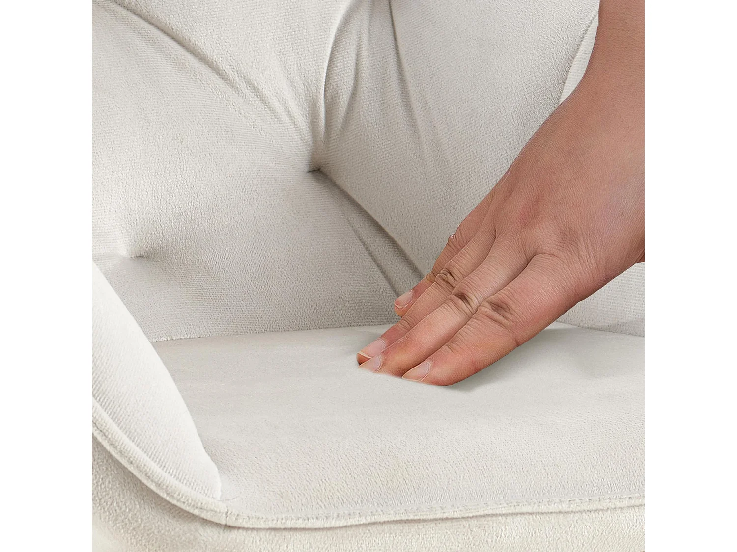 Lot de 2  chaises avec accoudoirs - Velours - Gris clair - Cassis