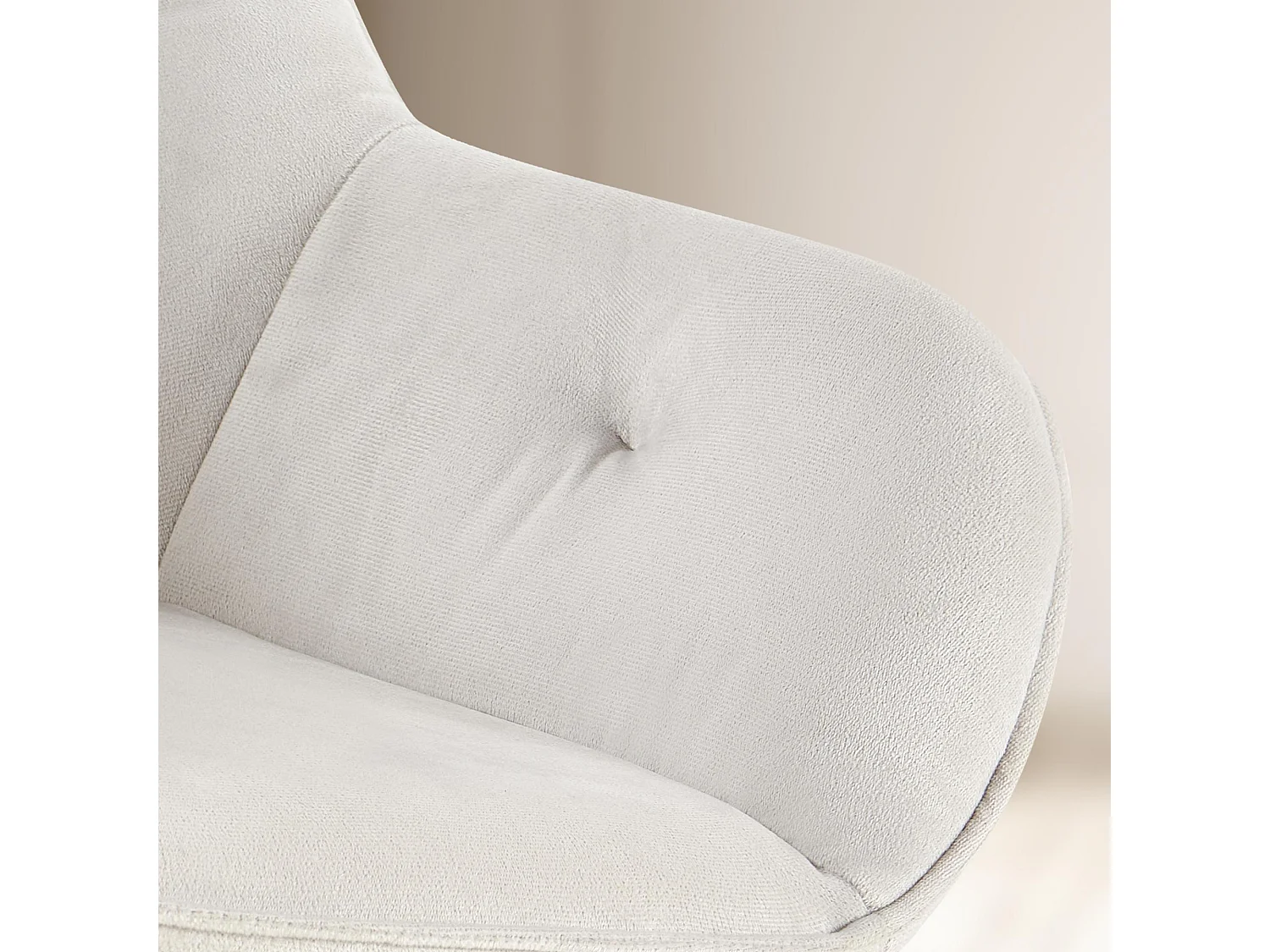 Lot de 2  chaises avec accoudoirs - Velours - Gris clair - Cassis