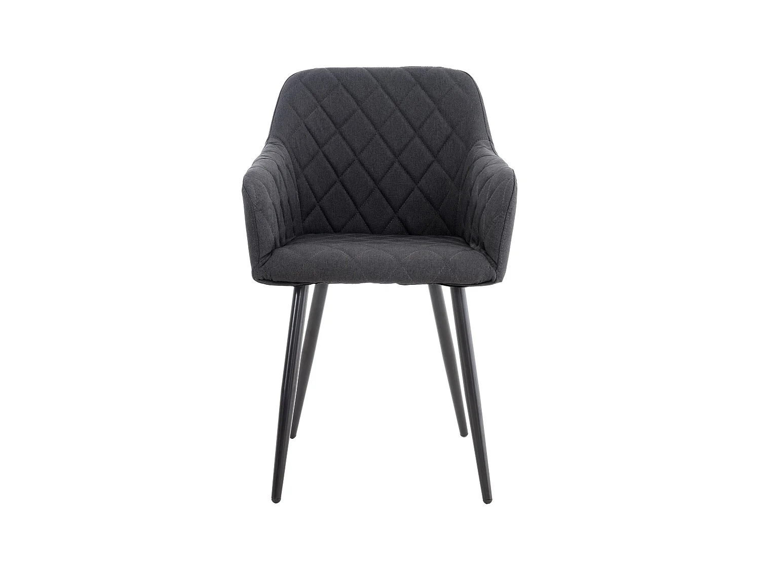 Set van 2  Stoel met armleuningen - Stof - zwart - Shila