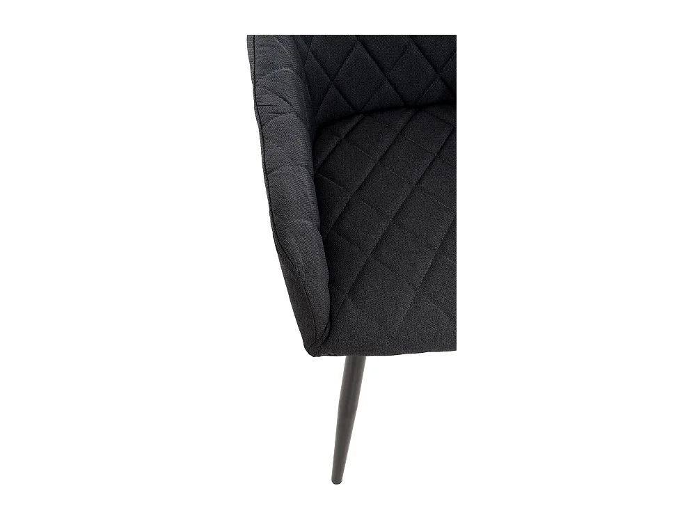Set van 2  Stoel met armleuningen - Stof - zwart - Shila